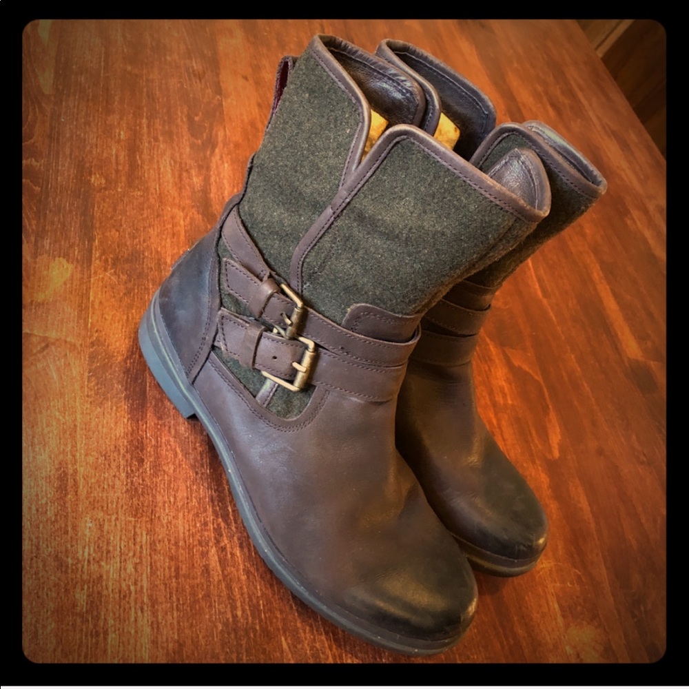 UGG Simmens Brown Green Leather 8